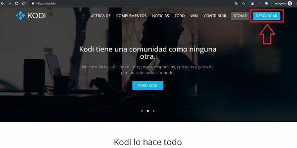 instalar kodi paso 1