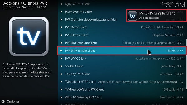 instalar kodi paso 18