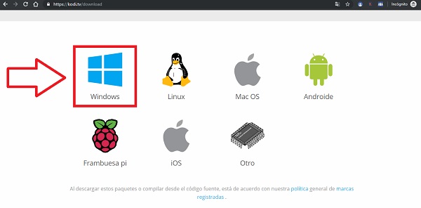 instalar kodi paso 2